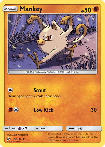 Mankey (71/181) [Sun & Moon: Team Up]