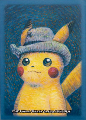 Card Sleeves - Pikachu Inspired by Self-Portrait with Grey Felt Hat Card Sleeves (65-Pack) (Pokemon Center × Van Gogh Museum)