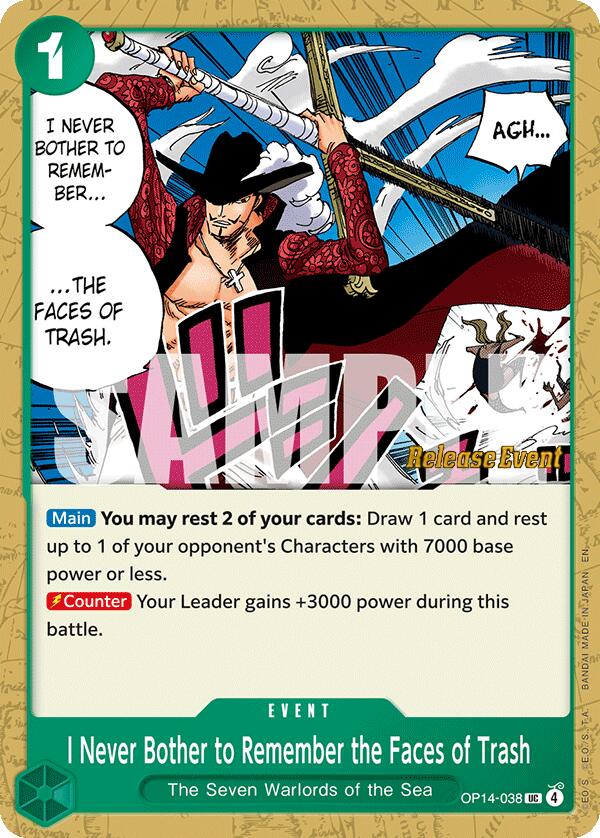 I Never Bother to Remember the Faces of Trash [The Azure Sea's Seven Release Event Cards]