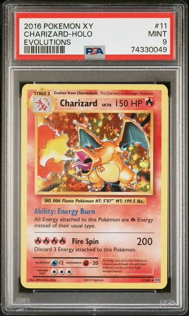 .Charizard HOLO # 11 PSA 9 - Evolutions