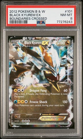 .Black Kyurem EX - Boundaries Crossed #101 PSA 8