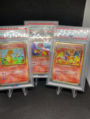 Charmander 001, Charmeleon 002, Charizard 003 (JP) PSA 10 SET
