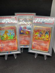 Charmander 001, Charmeleon 002, Charizard 003 (JP) PSA 10 SET