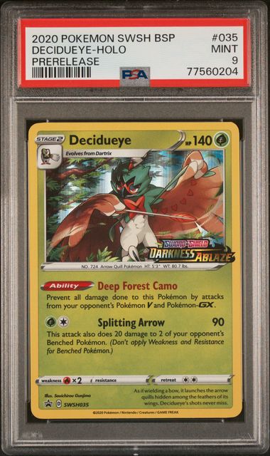 .Decidueye #035 (Prerelease) PSA 9