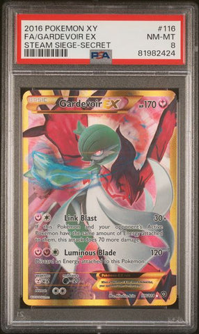 .Gardevoir EX #116 Steam Siege SECRET PSA 8