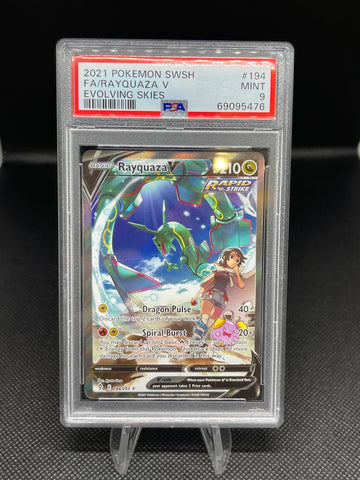 Rayquaza V #194 Evolving Skies PSA 9