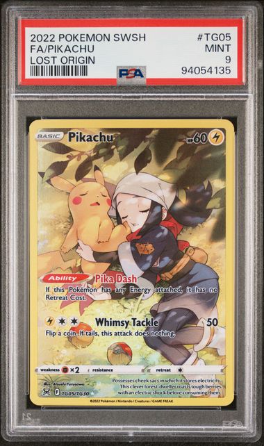 .Pikachu FA #TG05 - Lost Origin PSA 9