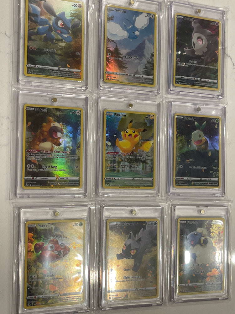 GG26-34 Galarian Gallery Picture Crown Zenith 9 Card Pokémon Card Set with H7 Supplies Mag Cases