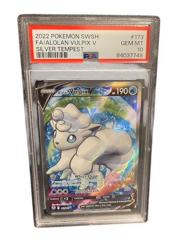 .Alolan Vulpix V Silver Tempest #173 PSA 10