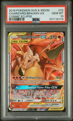 Charizard & Braixen Tag Team PSA 10