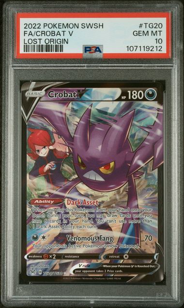 Crobat V Lost Origin TG20 PSA 10