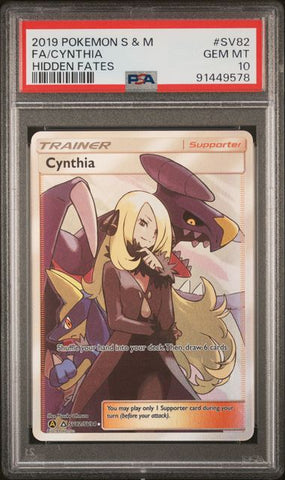 Cynthia sv82 Hidden Fates PSA 10