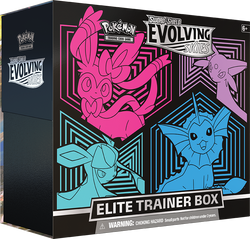 Sword & Shield: Evolving Skies - Elite Trainer Box (Glaceon/Vaporeon/Sylveon/Espeon) Costco Bundle - Slowbro Tin (Sealed)