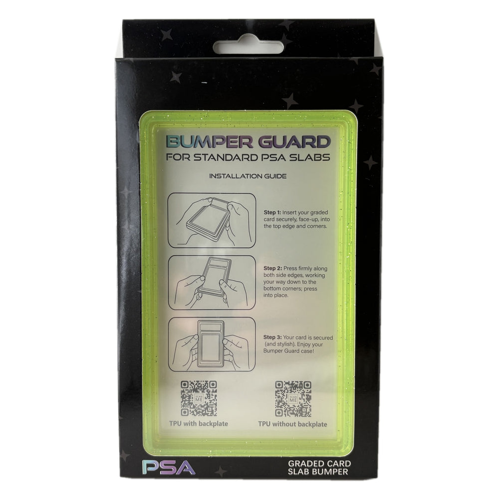 Basil PSA slab bumper guard, solid lime green TPU frame