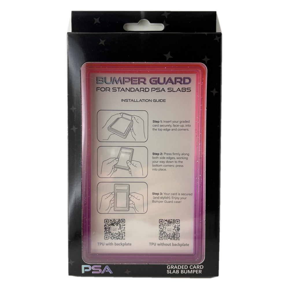 Merlot Mauve PSA slab bumper guard, deep red at the top fading to dusty mauve at the bottom