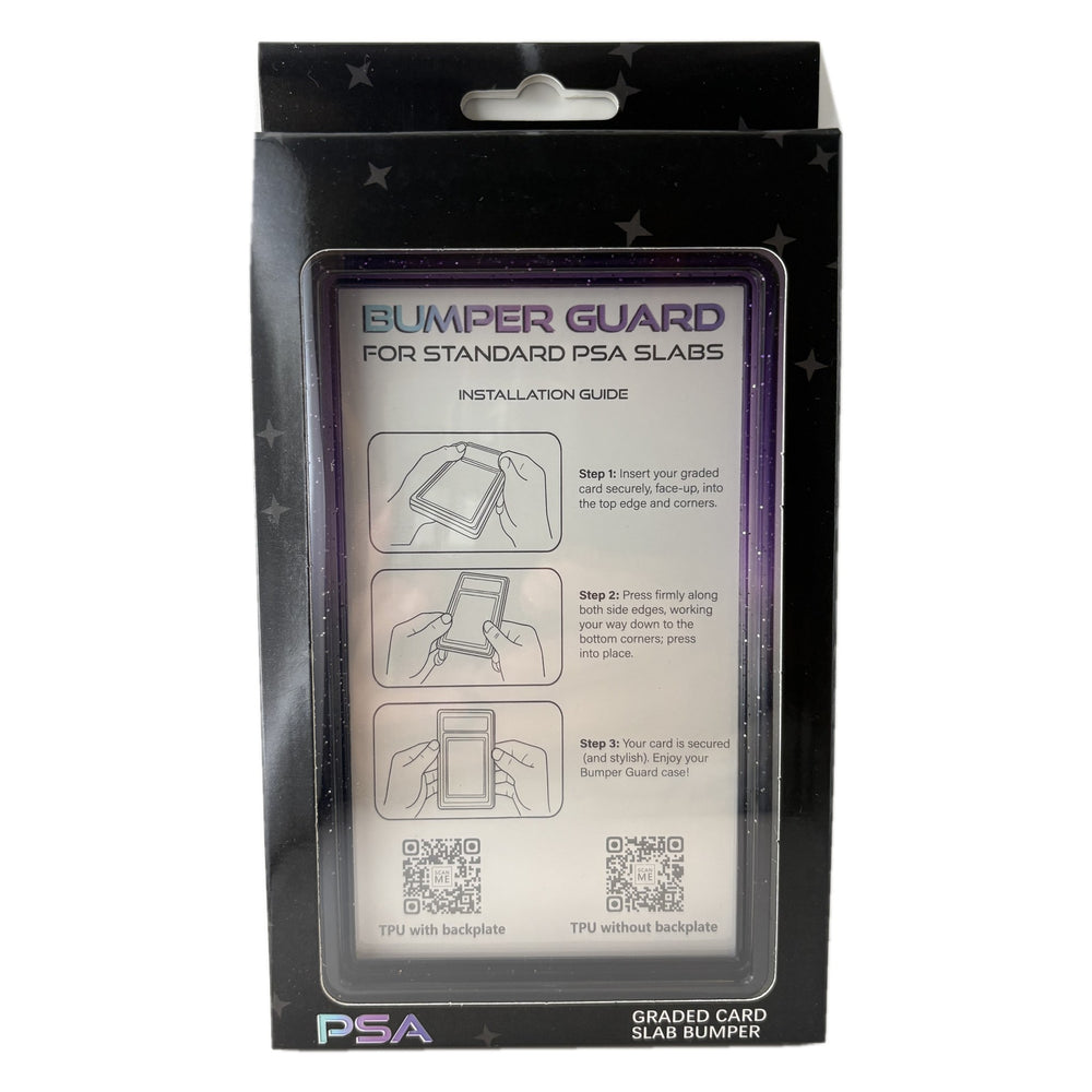 Amethyst Drift PSA slab bumper guard, deep amethyst purple at the top fading to clear at the bottom