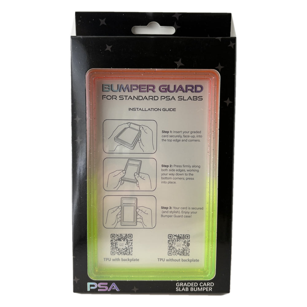 Coral Meadow PSA slab bumper guard, muted coral at the top fading to soft meadow green at the bottom