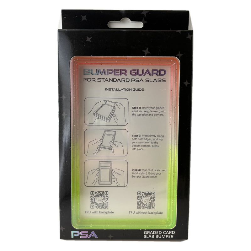 Coral Meadow PSA slab bumper guard, muted coral at the top fading to soft meadow green at the bottom
