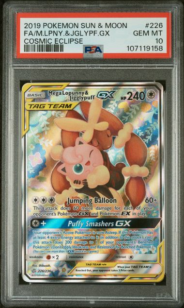 Mega. Lopunny. & Jiglypuff. GX 226 PSA 10