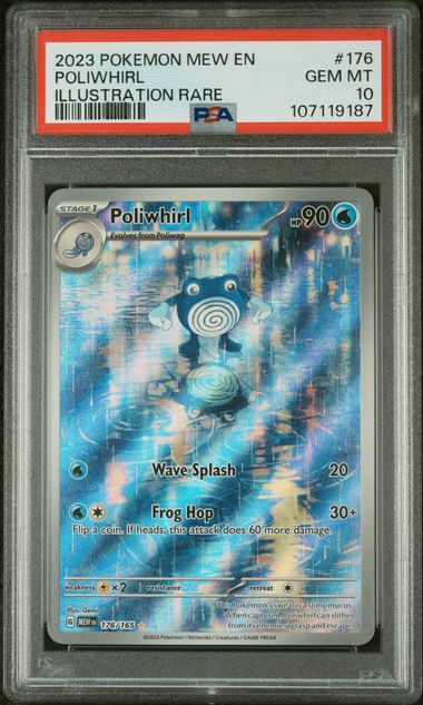 Poliwhirl Illustration Rare 176 PSA 10