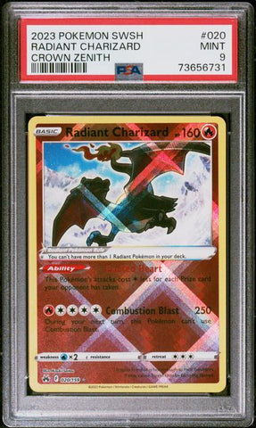 Radiant Charizard #020 Crown Zenith - PSA 9