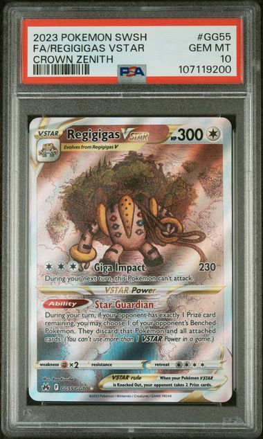Regigigas Vstar Crown Zenith gg55 PSA 10