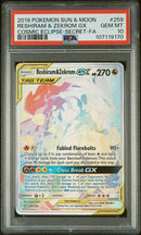 Reshiram & Zekrom GX 259 Cosmic Eclipse-Secret-FA PSA 10