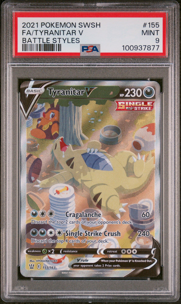 Tyranitar V Battle Styles #155 PSA9