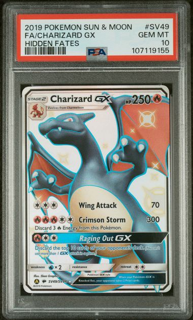 Charizard Gx Hidden Fates sv49 PSA 10